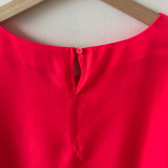 J Crew hot pink t shirt with cut out details - Picture 9 of 11